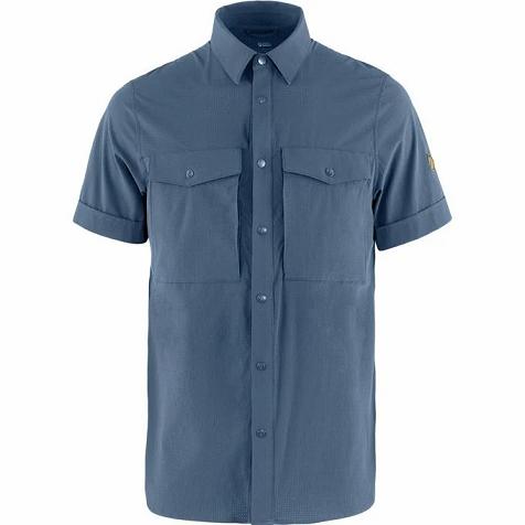 Fjallraven Men Abisko Shirts Blue PH328730 Philippines